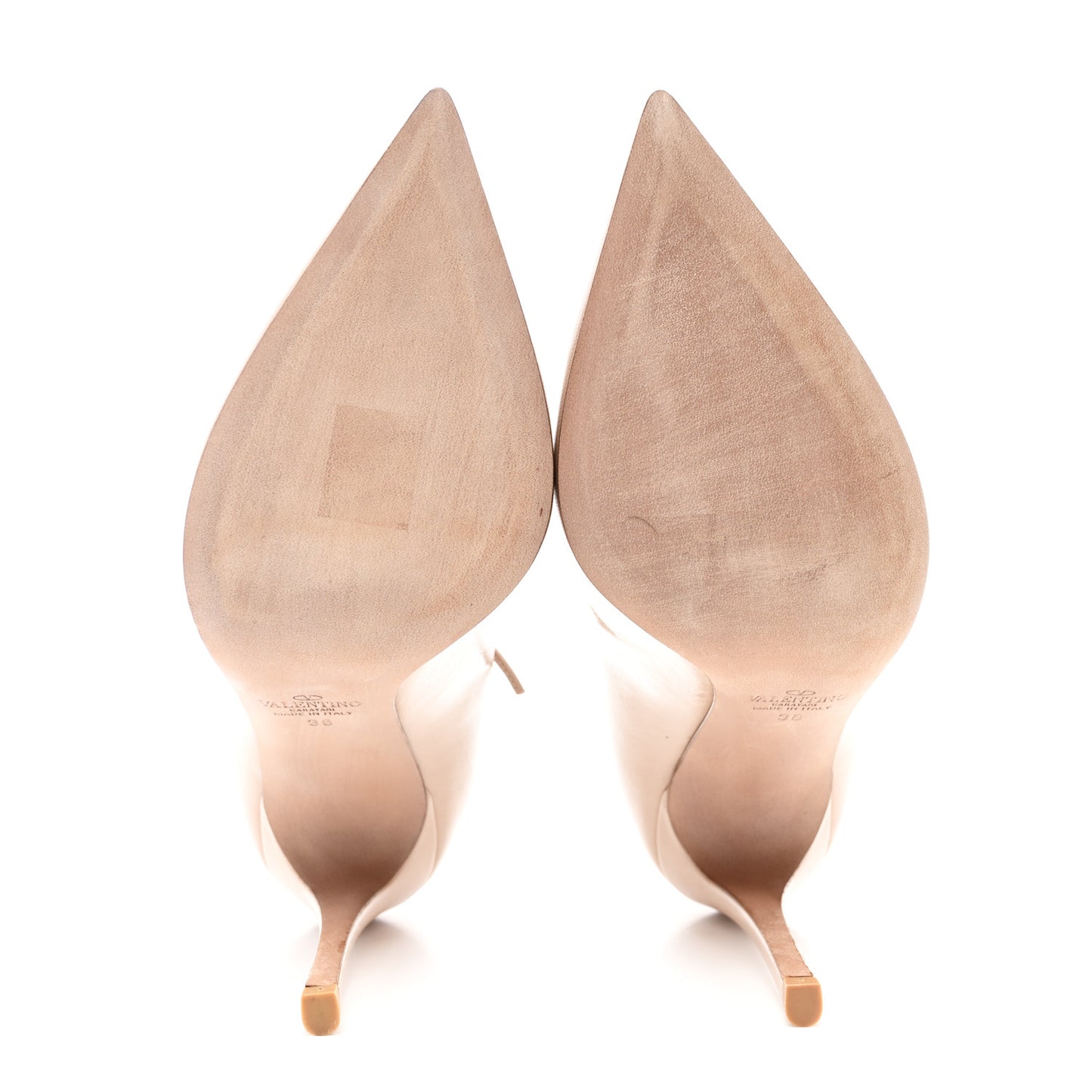 Nappa Rockstud Gladiator Lace Up Pumps 38 Poudre