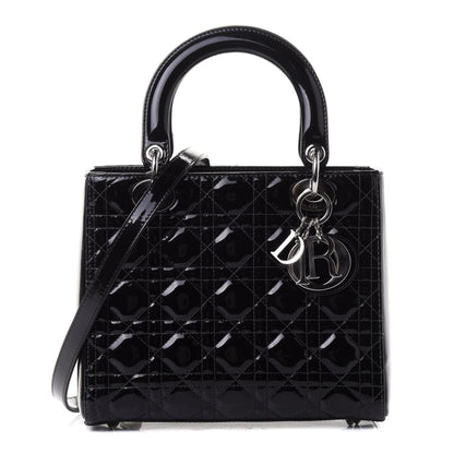 Christian Dior Patent Cannage Medium Lady Dior Black 1 of 4