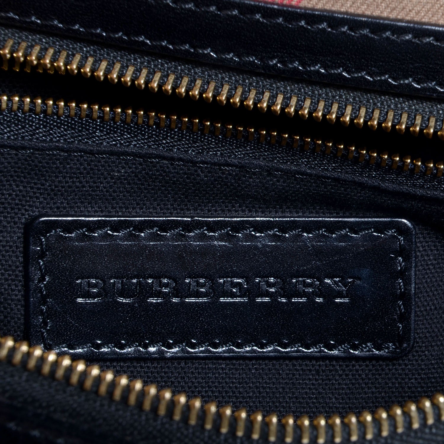 Burberry House Check Bridle Calfskin Medium Bowling Bag Black 6 of 9