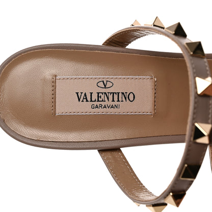 Valentino Garavani Calfskin Rockstud 60mm Caged Slide Sandals 38 Poudre 6 of 8