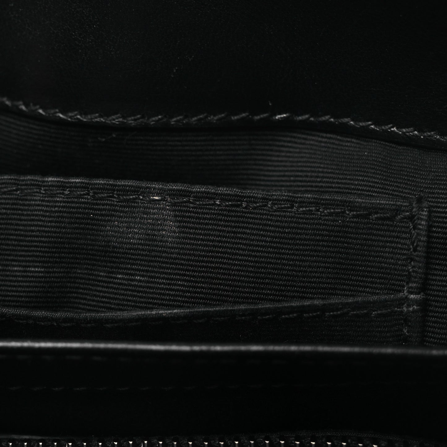 Calfskin Y Quilted Monogram Monochrome Toy Loulou Crossbody Bag Black