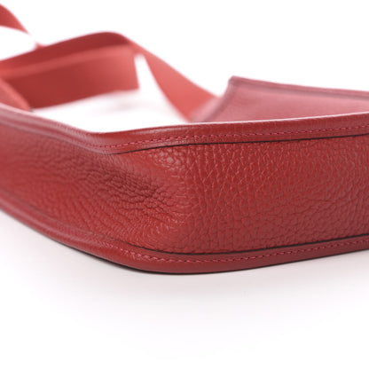 Hermes Taurillon Clemence Evelyne TPM Rouge Casaque 9 of 11