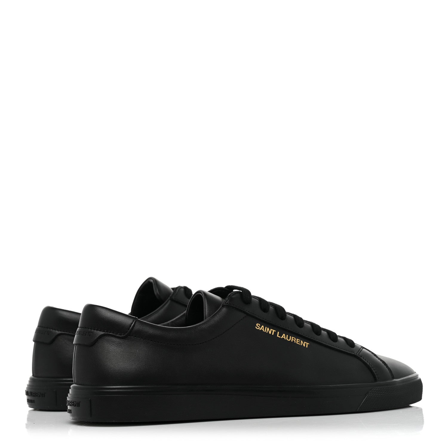 Saint Laurent Calfskin Andy Low Top Sneakers 40 Black 5 of 9