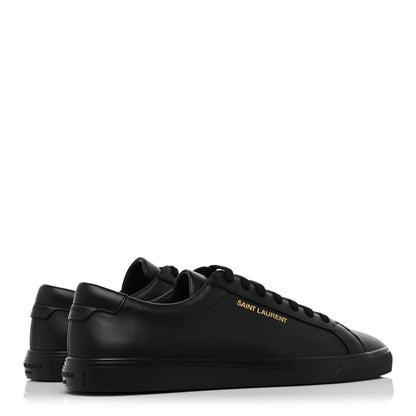 Saint Laurent Calfskin Andy Low Top Sneakers 40 Black 5 of 9
