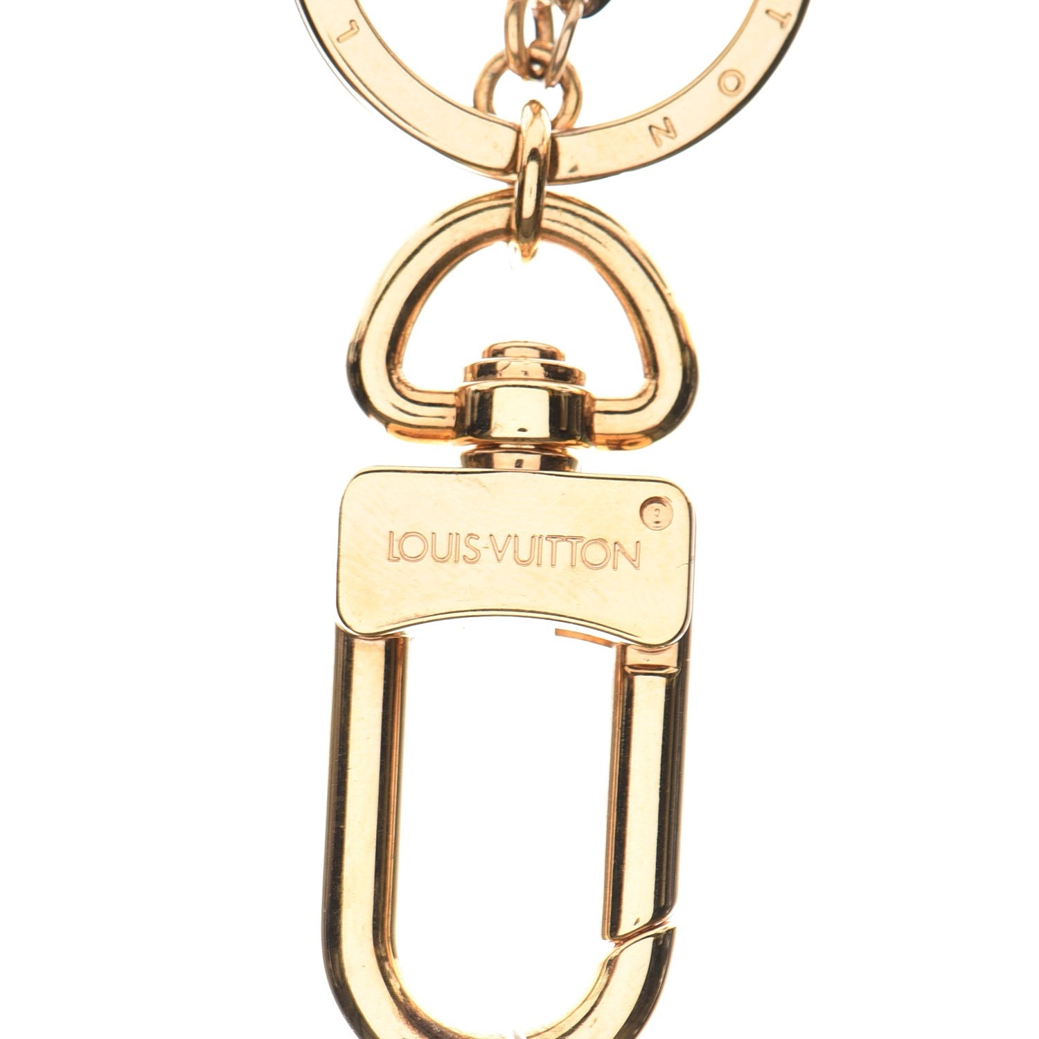 Louis Vuitton LV Facettes Bag Charm Key Holder Gold 3 of 5
