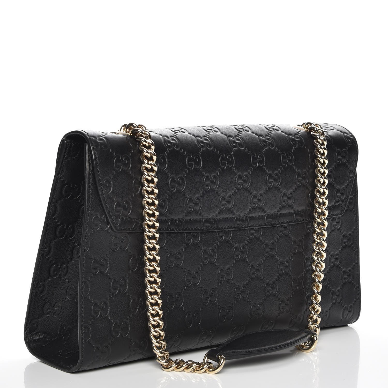 Gucci Guccissima Medium Emily Chain Shoulder Bag Black 3 of 7