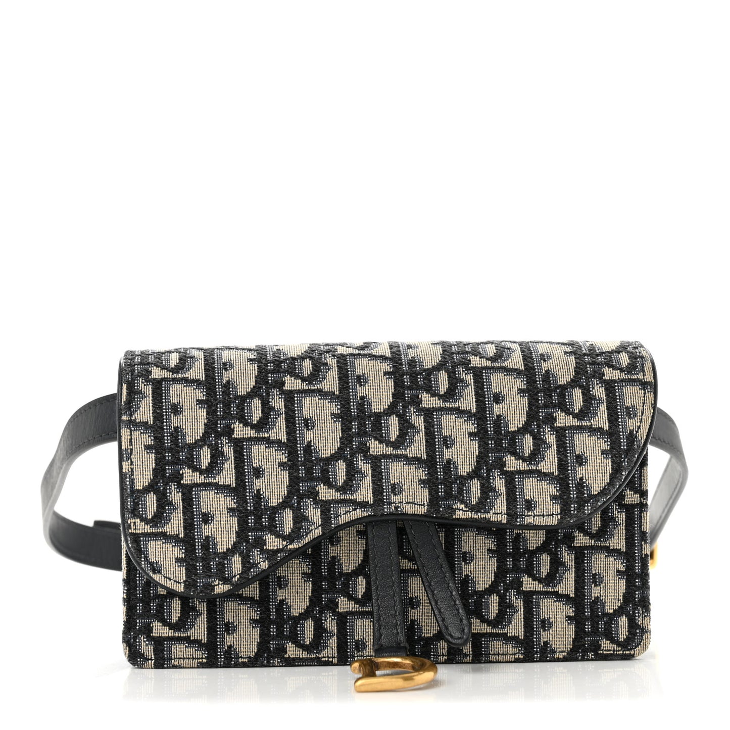 Oblique Saddle Belt Bag Blue