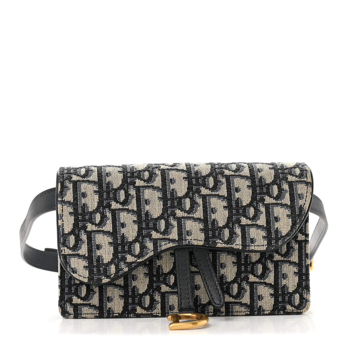 Christian Dior Oblique Saddle Belt Bag Blue 1 of 14