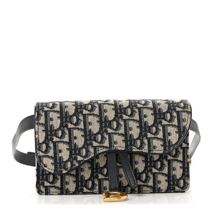 Christian Dior Oblique Saddle Belt Bag Blue 1 of 14