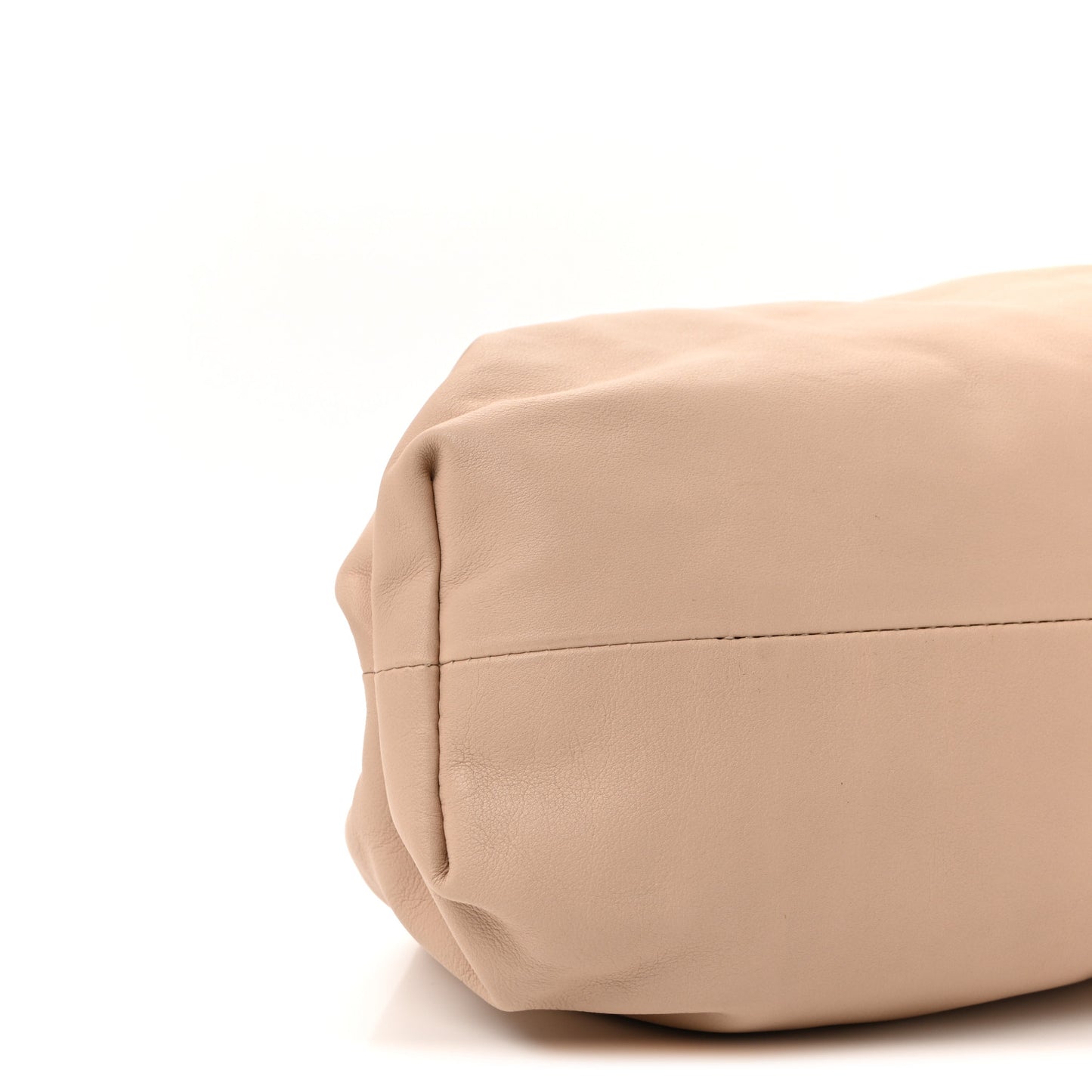 Smooth Butter Calf The Pouch Oversized Clutch Almond