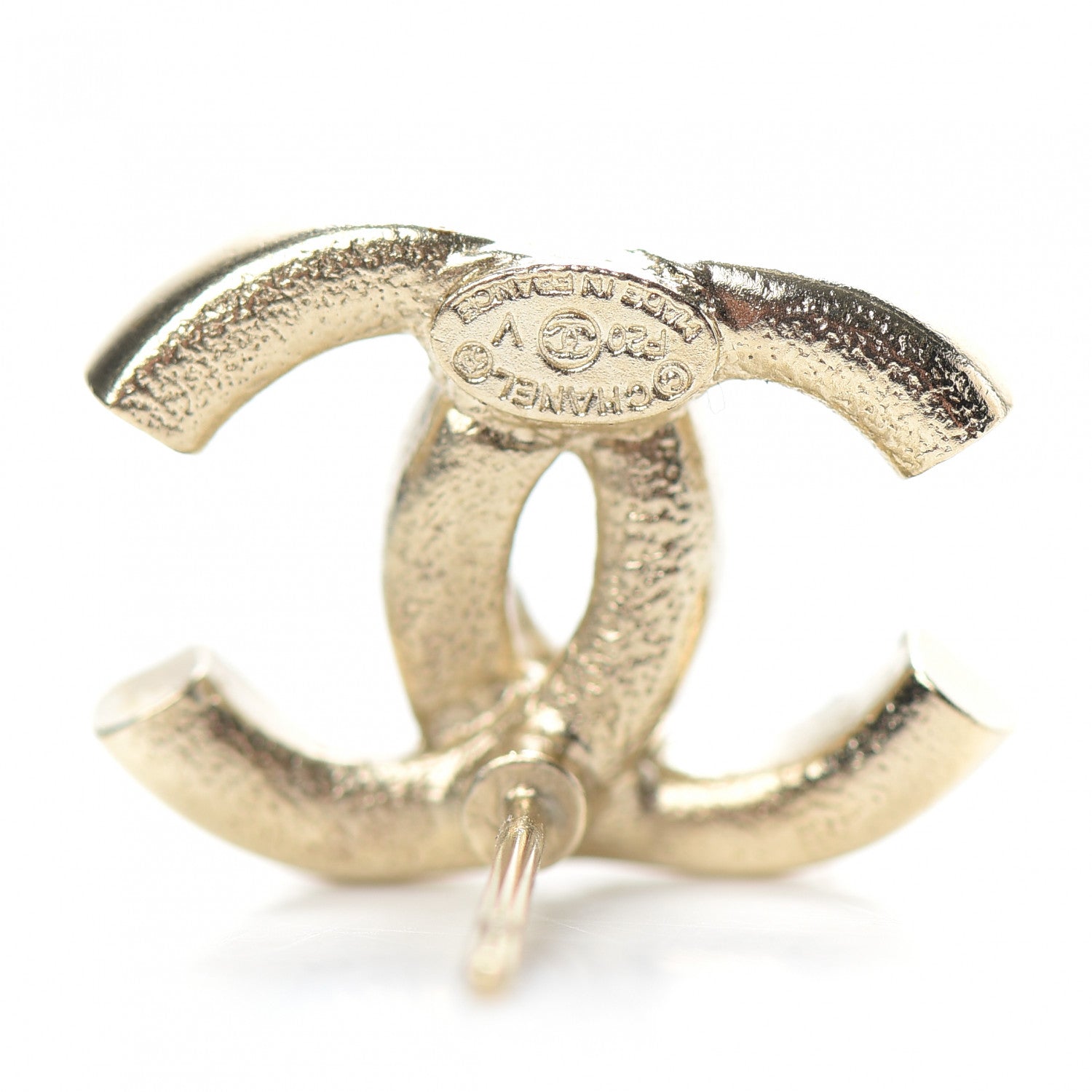 Chanel Crystal Baguette CC Earrings Gold 3 of 5