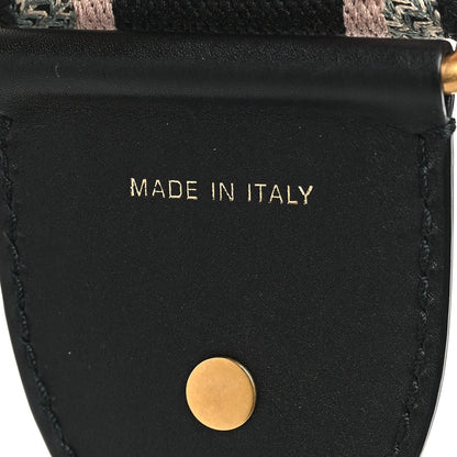 Christian Dior Canvas Embroidered Shoulder Strap Rose Multicolor 4 of 6