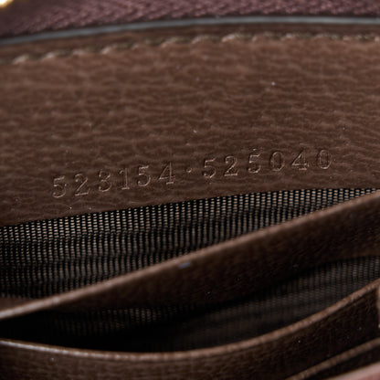 Gucci GG Supreme Monogram Web Ophidia Zip Around Wallet Brown 7 of 9