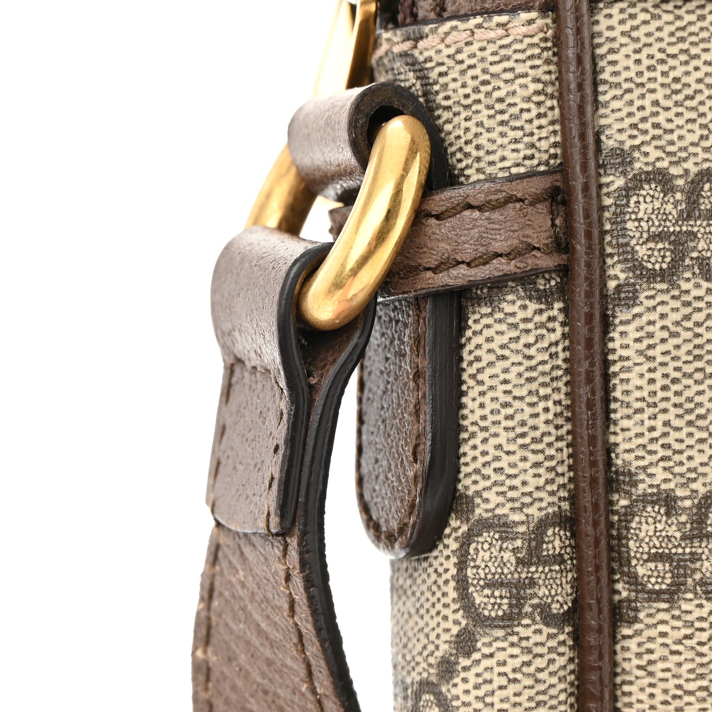 GG Supreme Monogram Web Small Ophidia Messenger Bag Brown