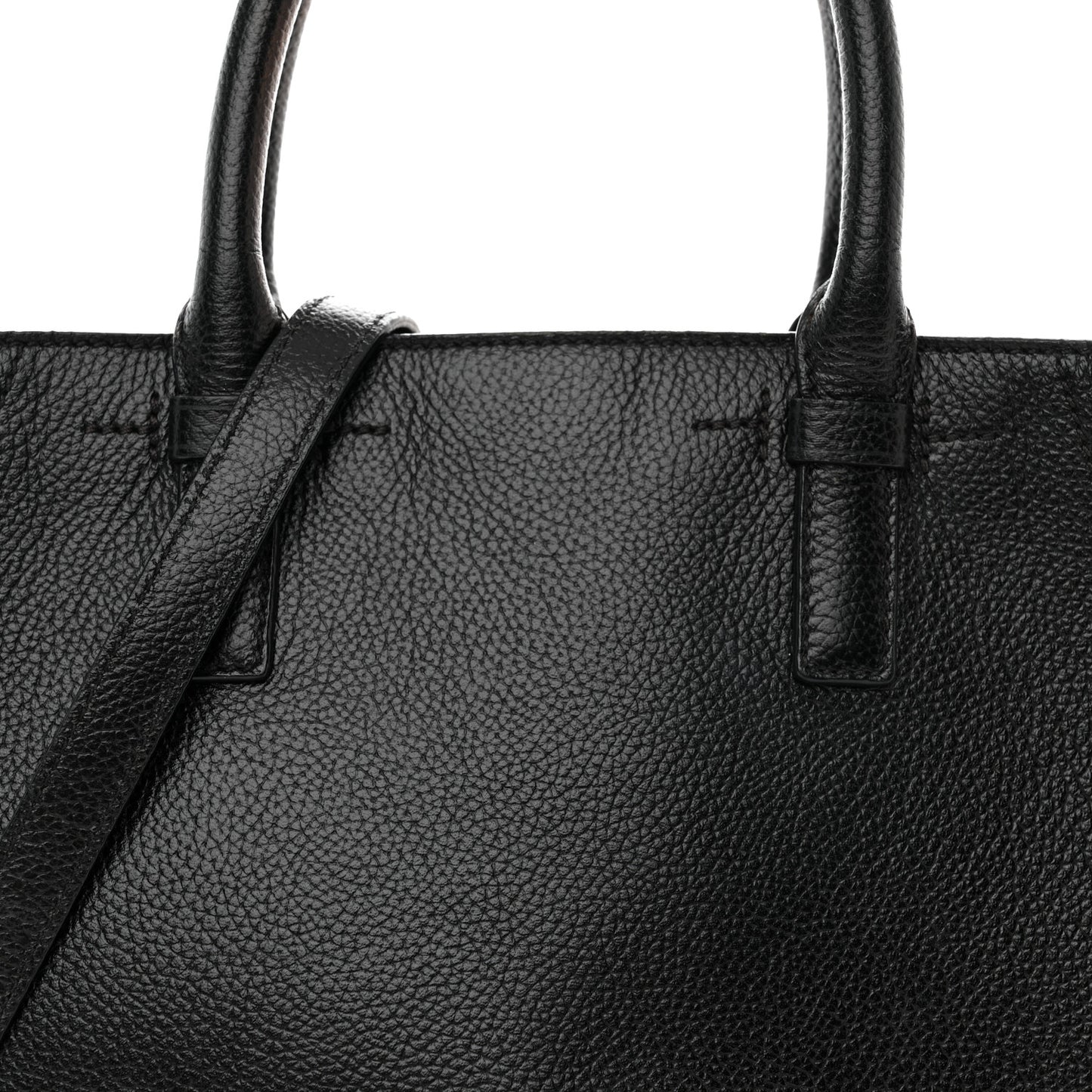 Pebbled Calfskin Small Jennifer Zip Tote Black
