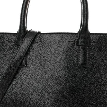 Tom Ford Pebbled Calfskin Small Jennifer Zip Tote Black 7 of 9