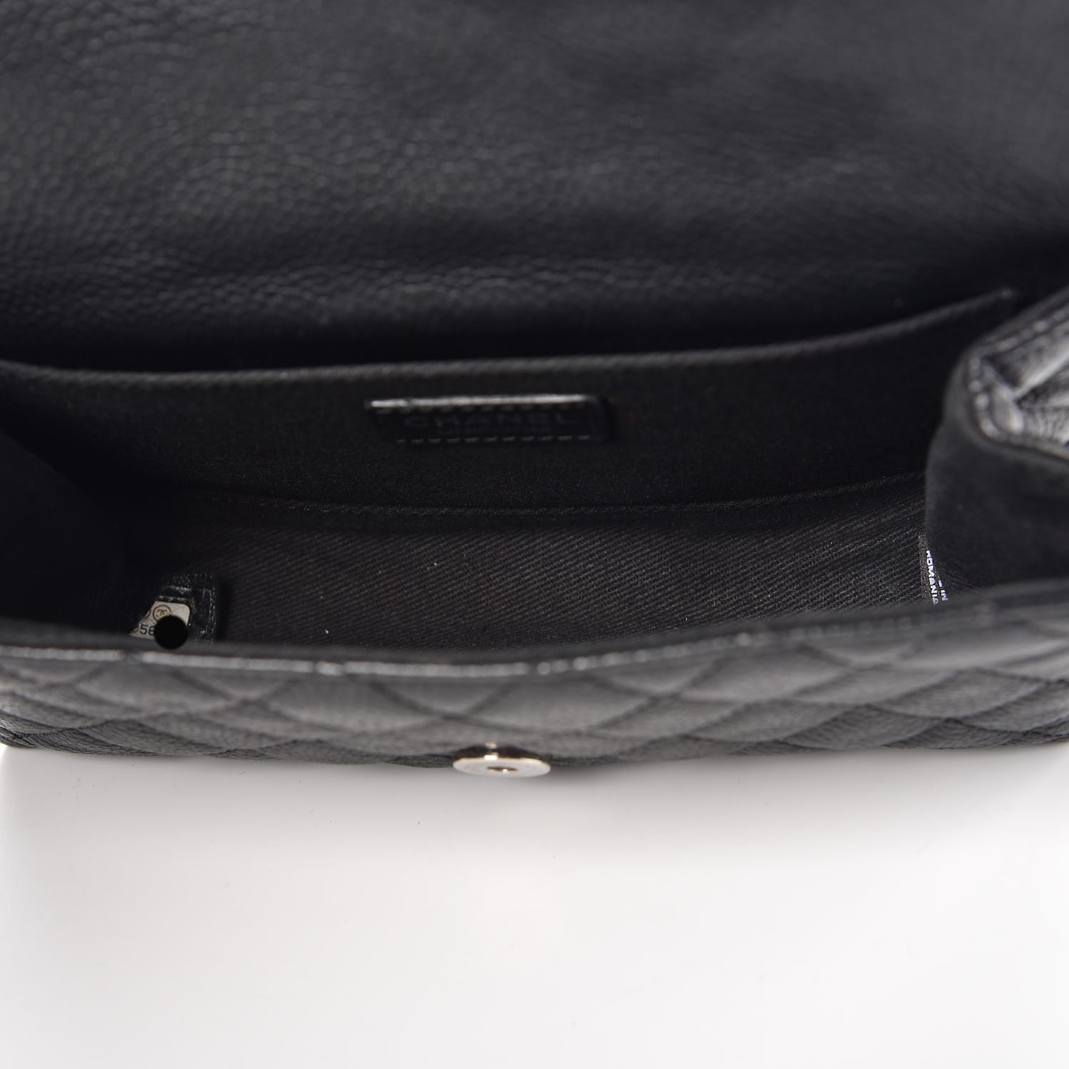 Chanel Grained Calfskin Quilted 2.55 Reissue Flap Belt Bag Clutch Black 5 of 8