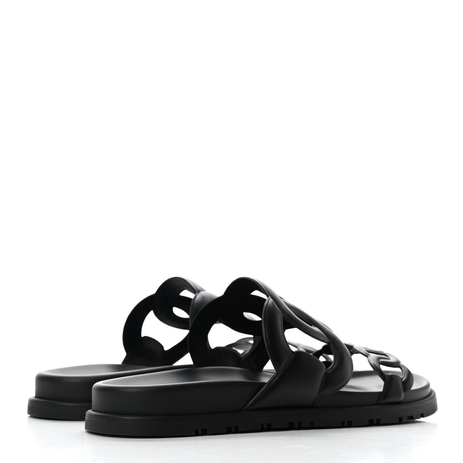 Hermes Nappa Extra Sandals 38 Black 4 of 8