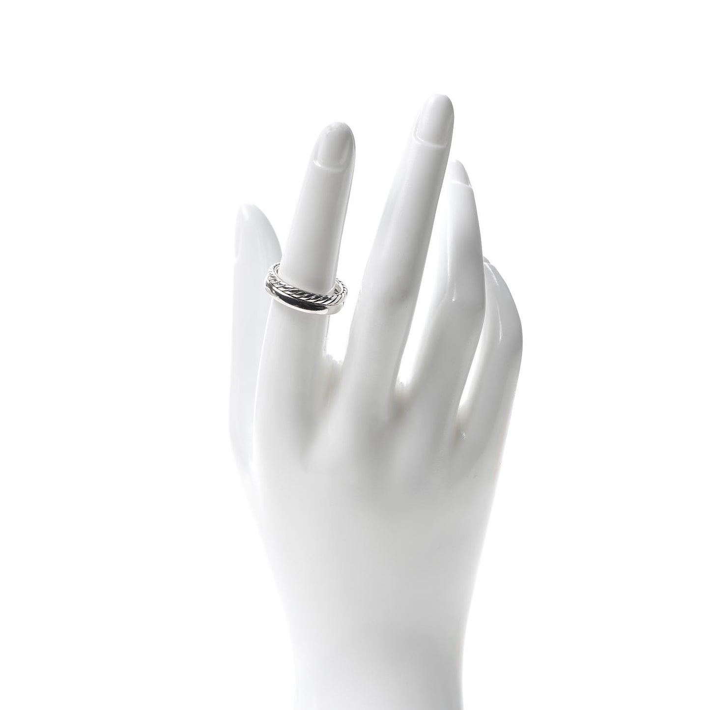 Sterling Silver Stackable Cable Ring Set of 2 54 7