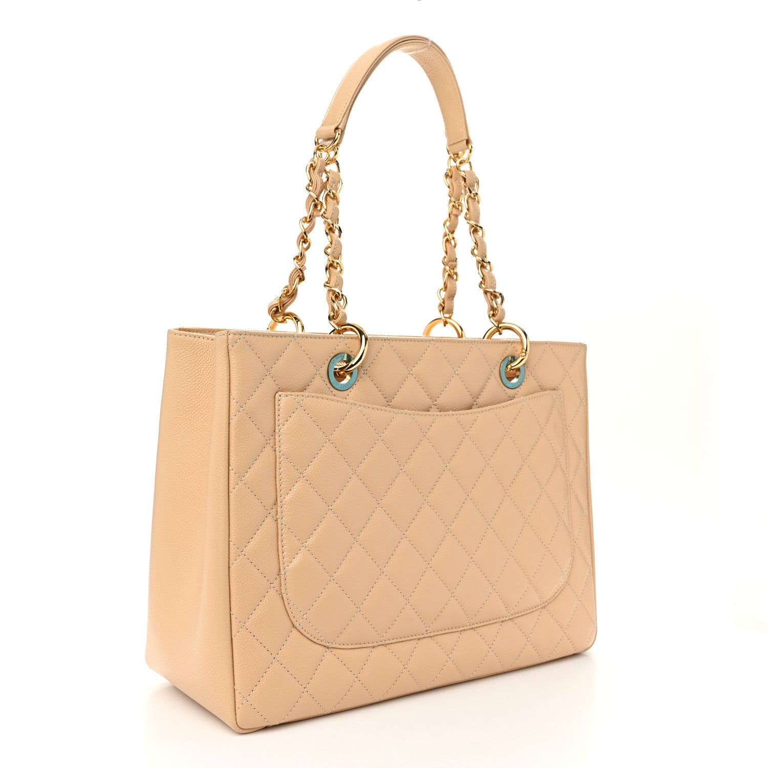 Chanel Caviar Quilted Grand Shopping Tote GST Beige 3 of 11