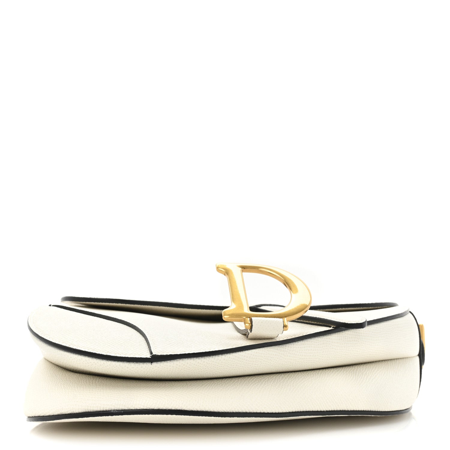 Christian Dior Grained Calfskin Saddle Bag White 4 of 10