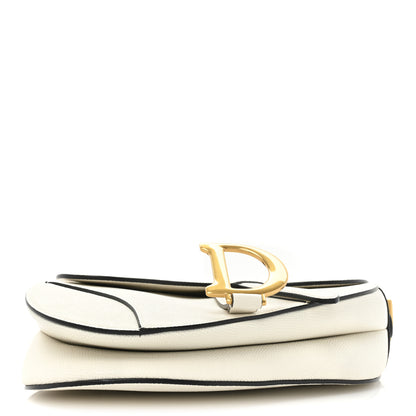 Christian Dior Grained Calfskin Saddle Bag White 4 of 10