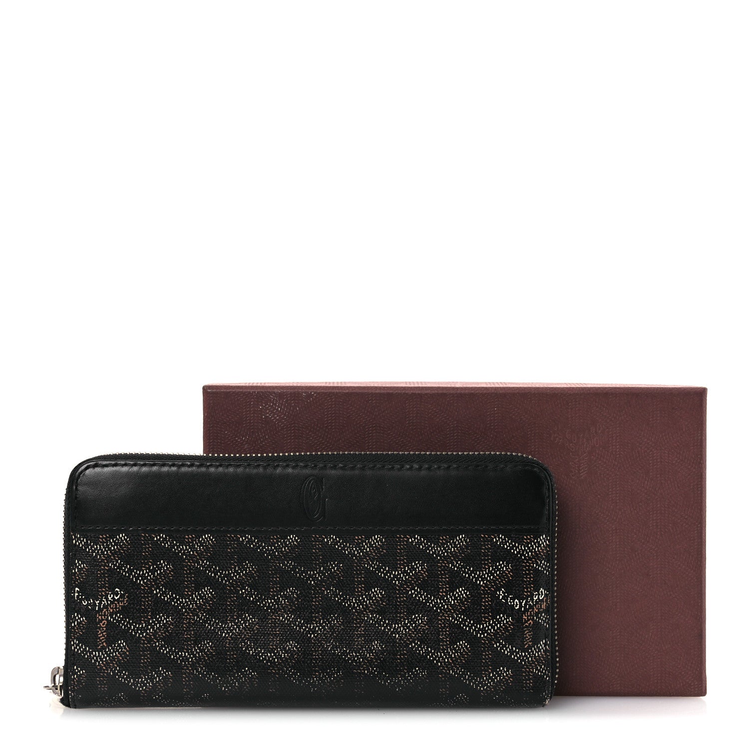 Goyard Goyardine Matignon Zip Around GM Wallet Black 10 of 10