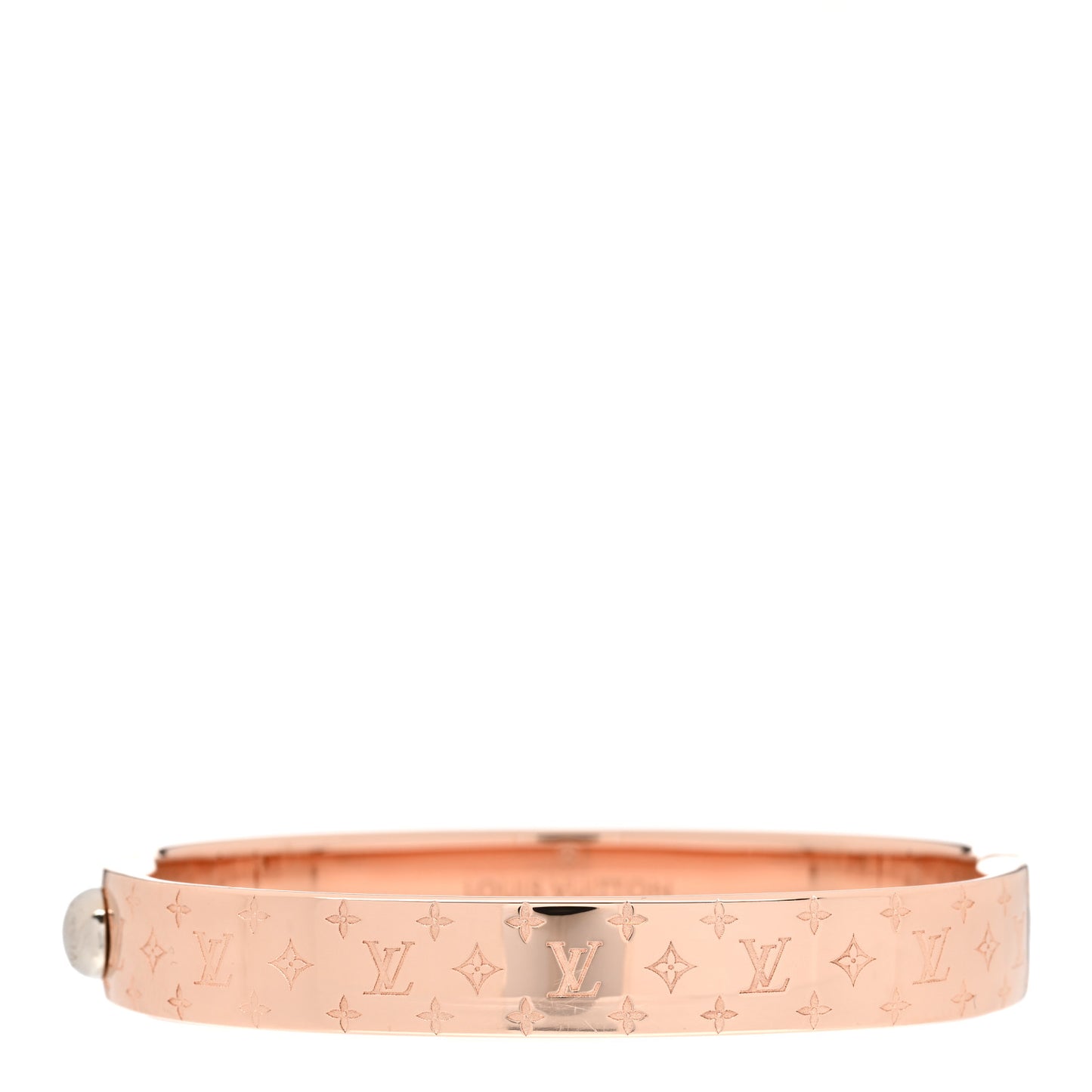 Brass Monogram Nanogram Cuff M Pink Gold