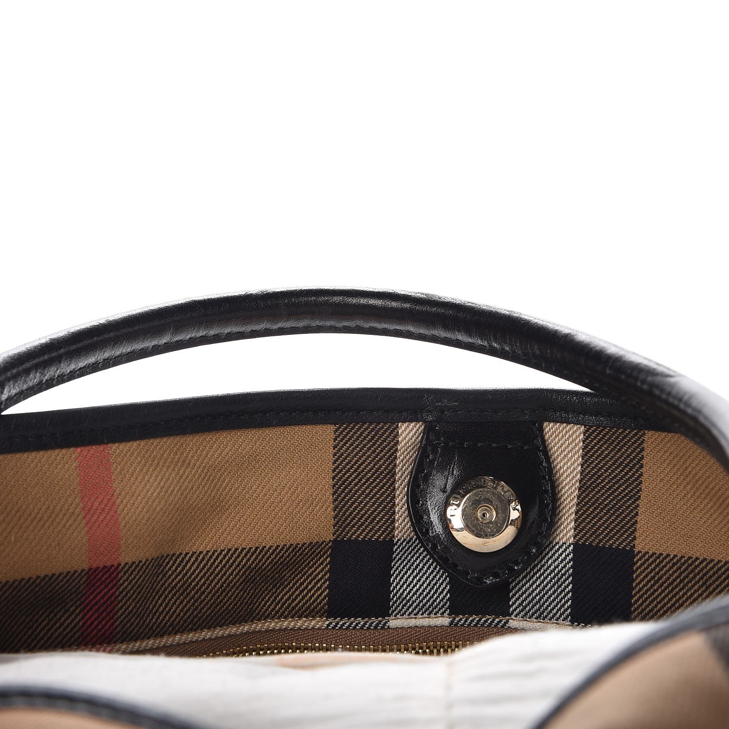 Burberry Calfskin House Check Medium Salisbury Tote Black 15 of 16