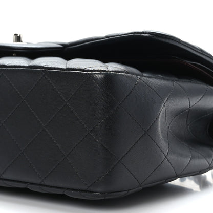 Chanel Lambskin Quilted Jumbo Double Flap Black 9 of 9