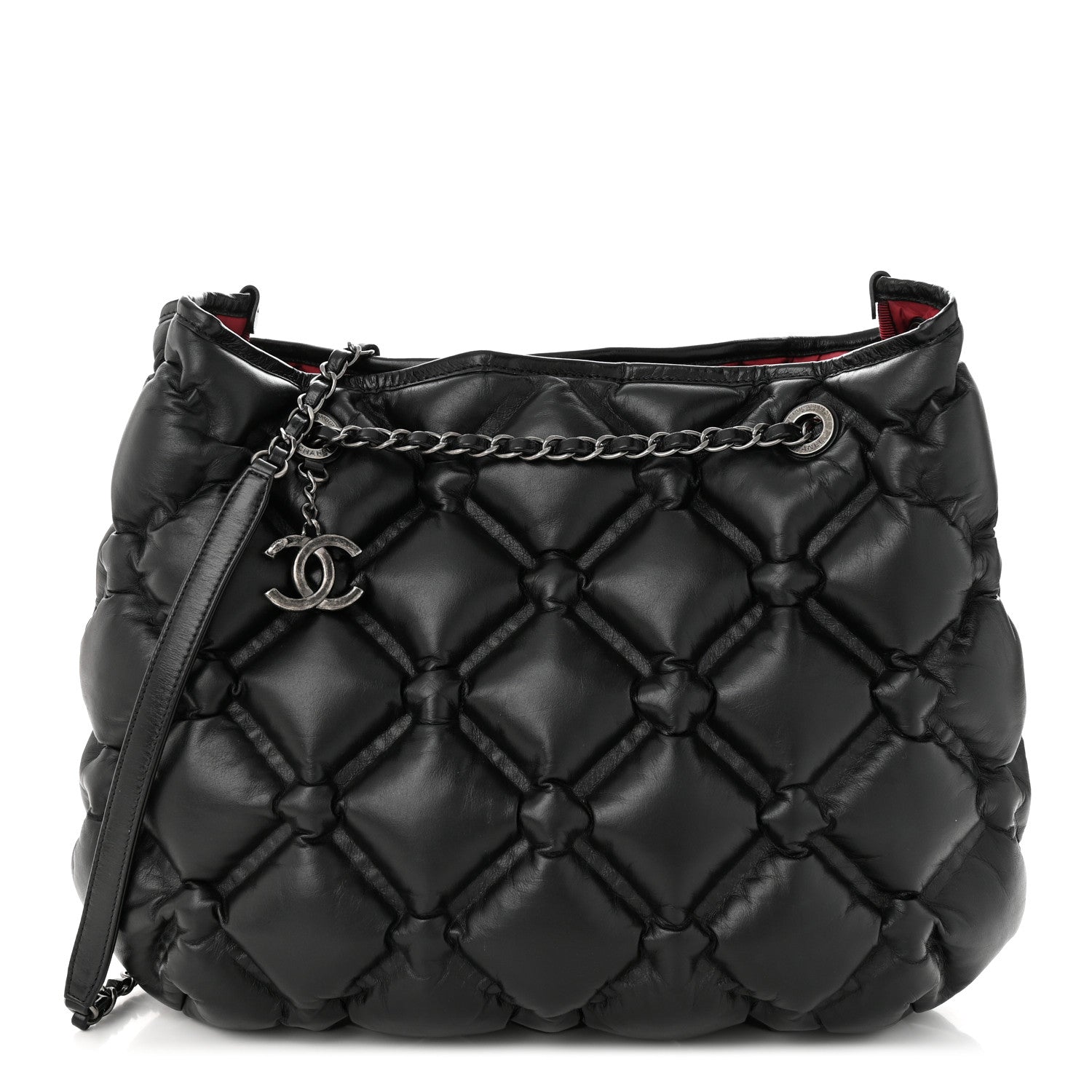 Chanel Calfskin Quilted Chesterfield Shoulder Bag Black 1 of 11