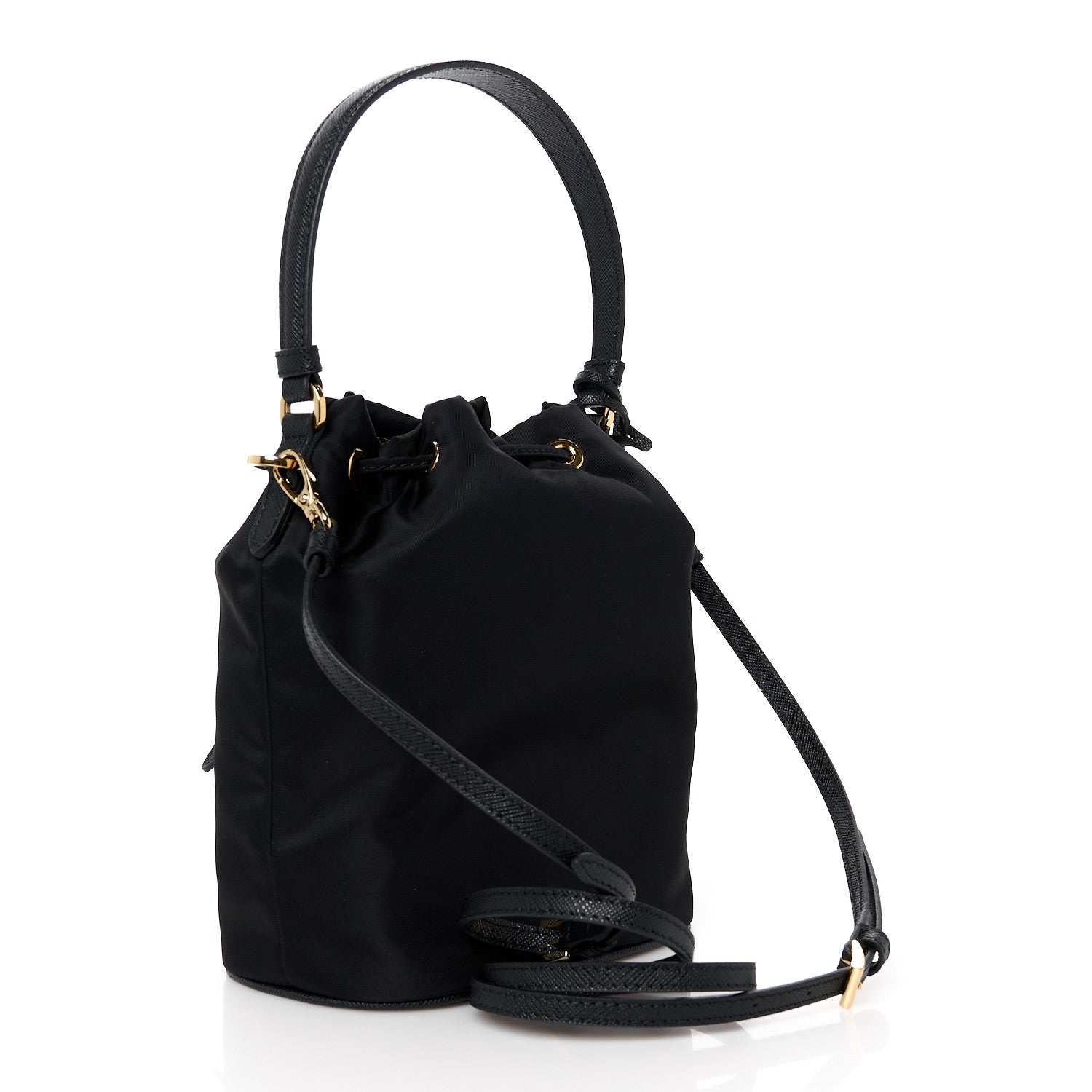 Prada Re-Nylon Saffiano Mini Re-Edition 1978 Bucket Bag Black 3 of 11
