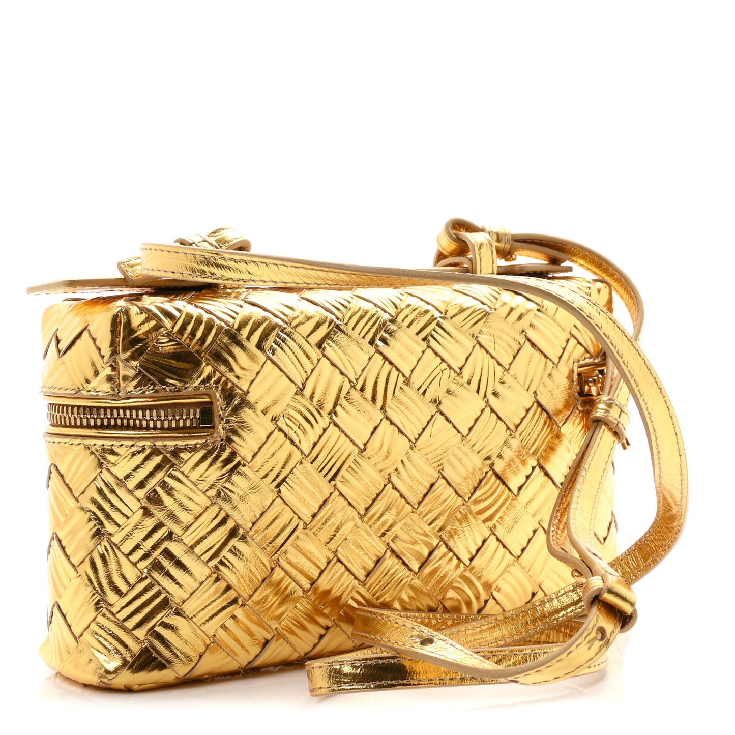 Metallic Intreccio Millefili Bang Bang Vanity Case Gold