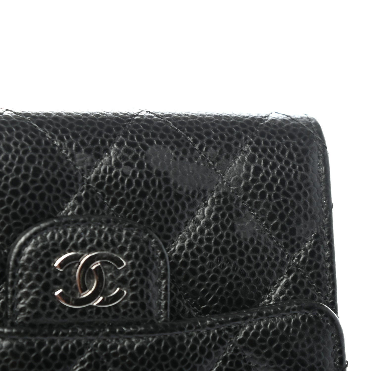 Chanel Caviar Quilted Compact Flap Wallet Black 8 of 9