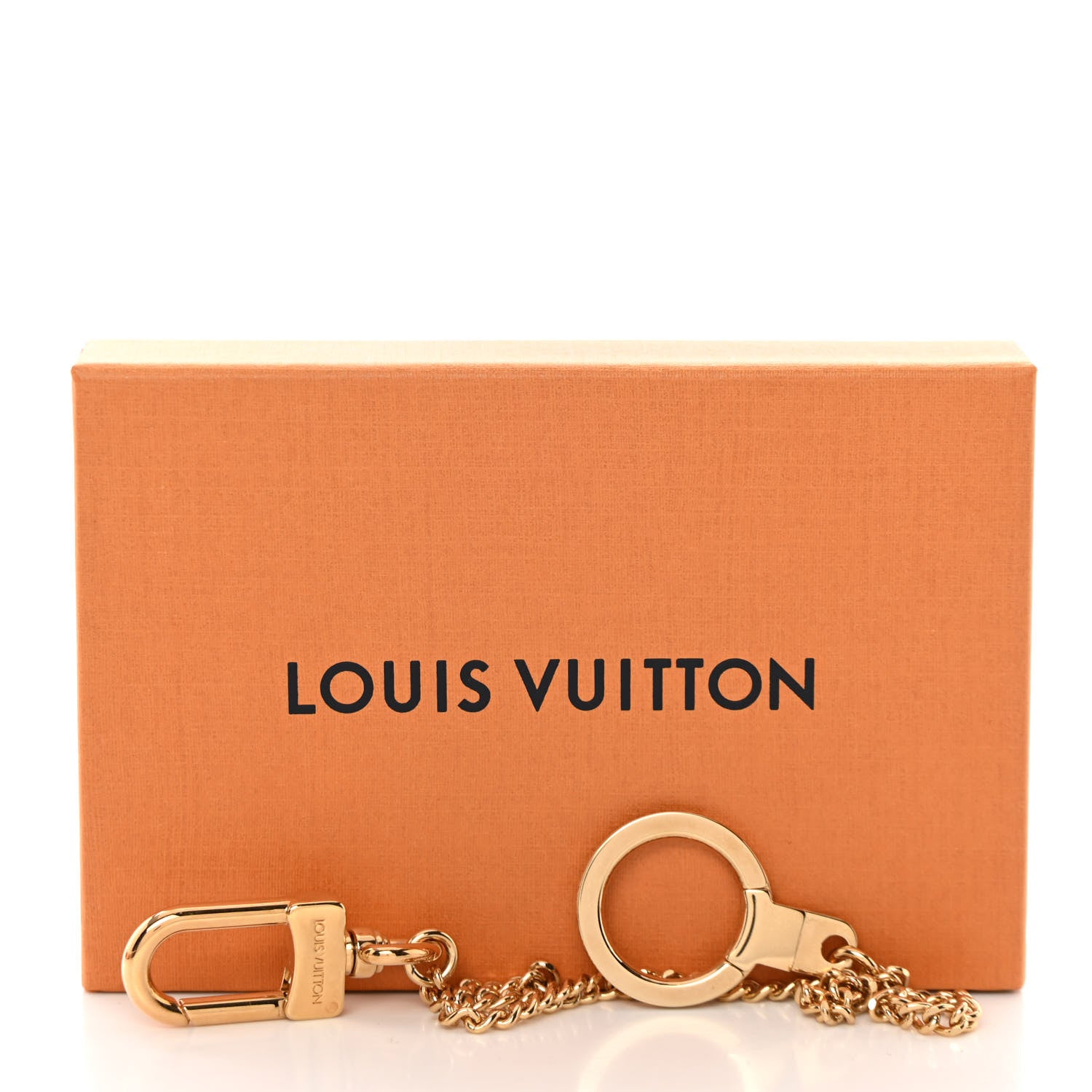Louis Vuitton Metal Pochette Extender Key Ring Chain Gold 5 of 5