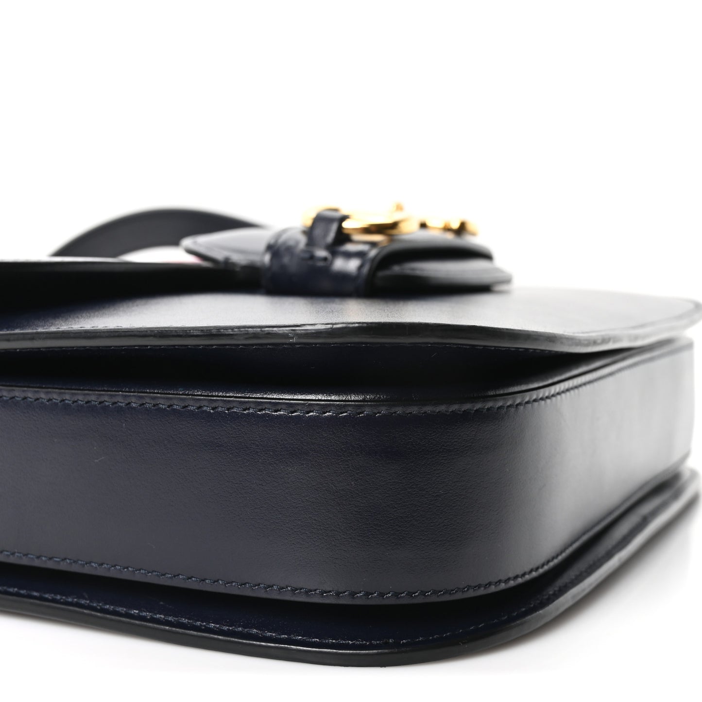 Calfskin Velvet Web Horsebit 1955 Shoulder Bag Blue