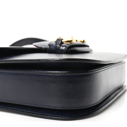 Gucci Calfskin Velvet Web Horsebit 1955 Shoulder Bag Blue 9 of 10