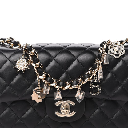 Chanel Lambskin Quilted Mini Coco Charms Rectangular Flap Black 10 of 10
