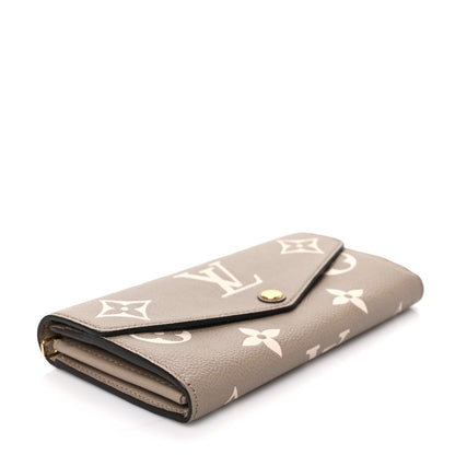 Louis Vuitton Empreinte Monogram Giant Sarah Wallet Tourterelle Creme 4 of 7