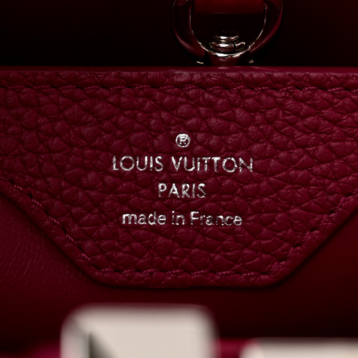 Louis Vuitton Taurillon Lace Croquets Capucines BB Groseille 6 of 9