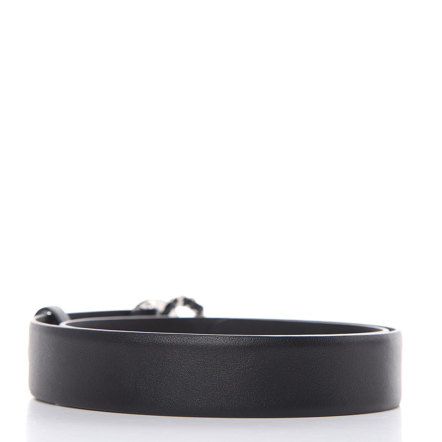Lambskin Crystal CC Chain Belt 75 30 Black