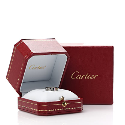 Cartier 18K White Gold 3.5mm LOVE Wedding Band Ring 44 3 4 of 4