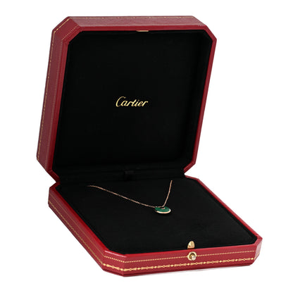 Cartier 18K Pink Gold Diamond Malachite XS Amulette de Cartier Pendant Necklace 4 of 4