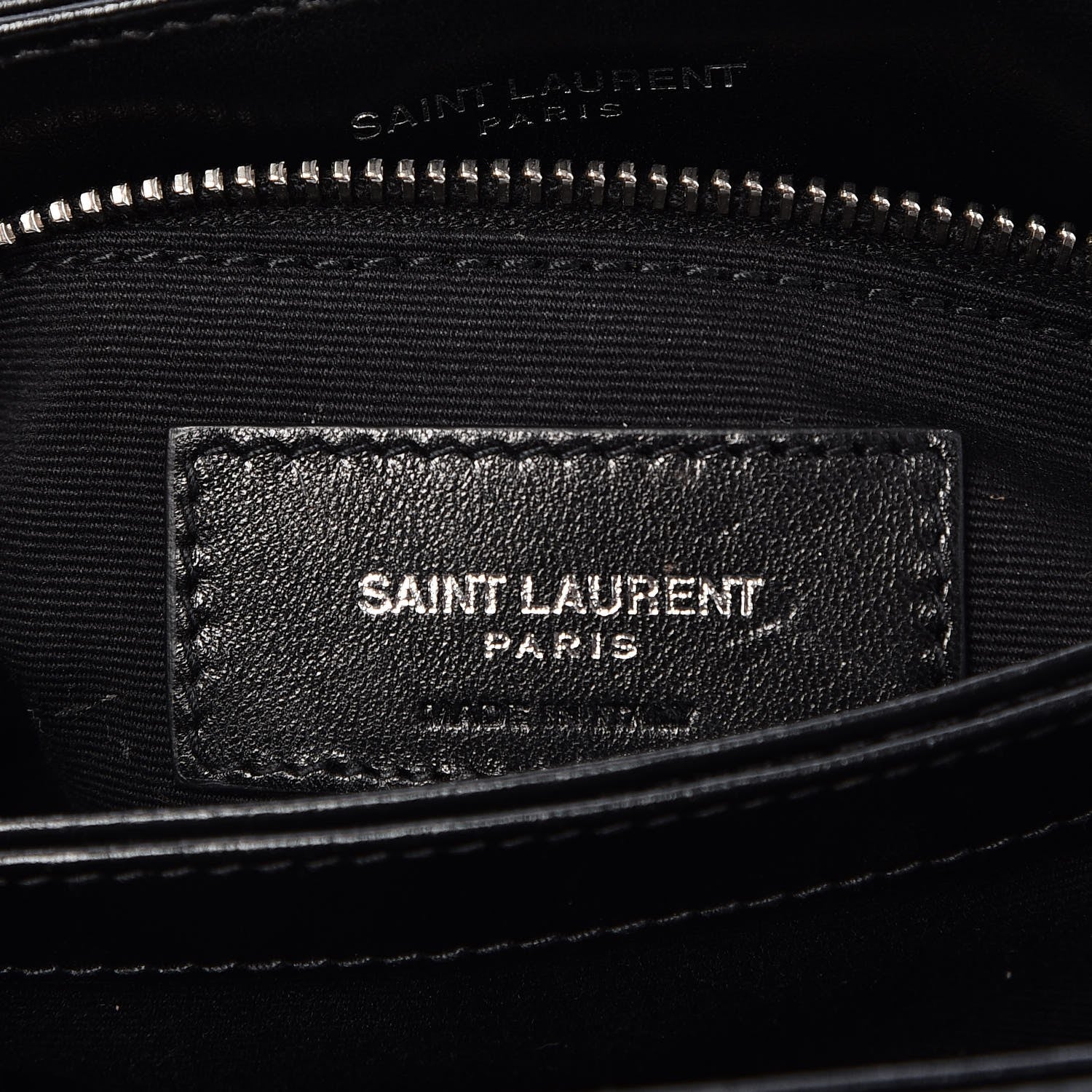 Saint Laurent Calfskin Y Quilted Monogram Toy Loulou Crossbody Bag Black 6 of 8