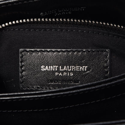Saint Laurent Calfskin Y Quilted Monogram Toy Loulou Crossbody Bag Black 6 of 8
