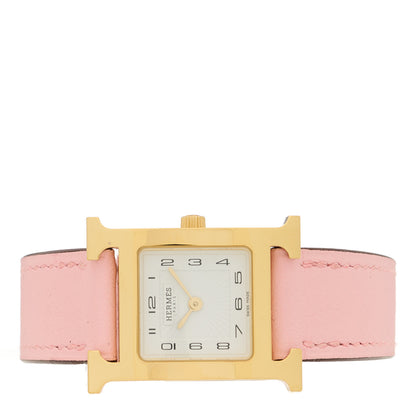 Hermes Stainless Steel Swift 26mm Heure H Hour Quartz Watch Rose Sakura 2 of 5