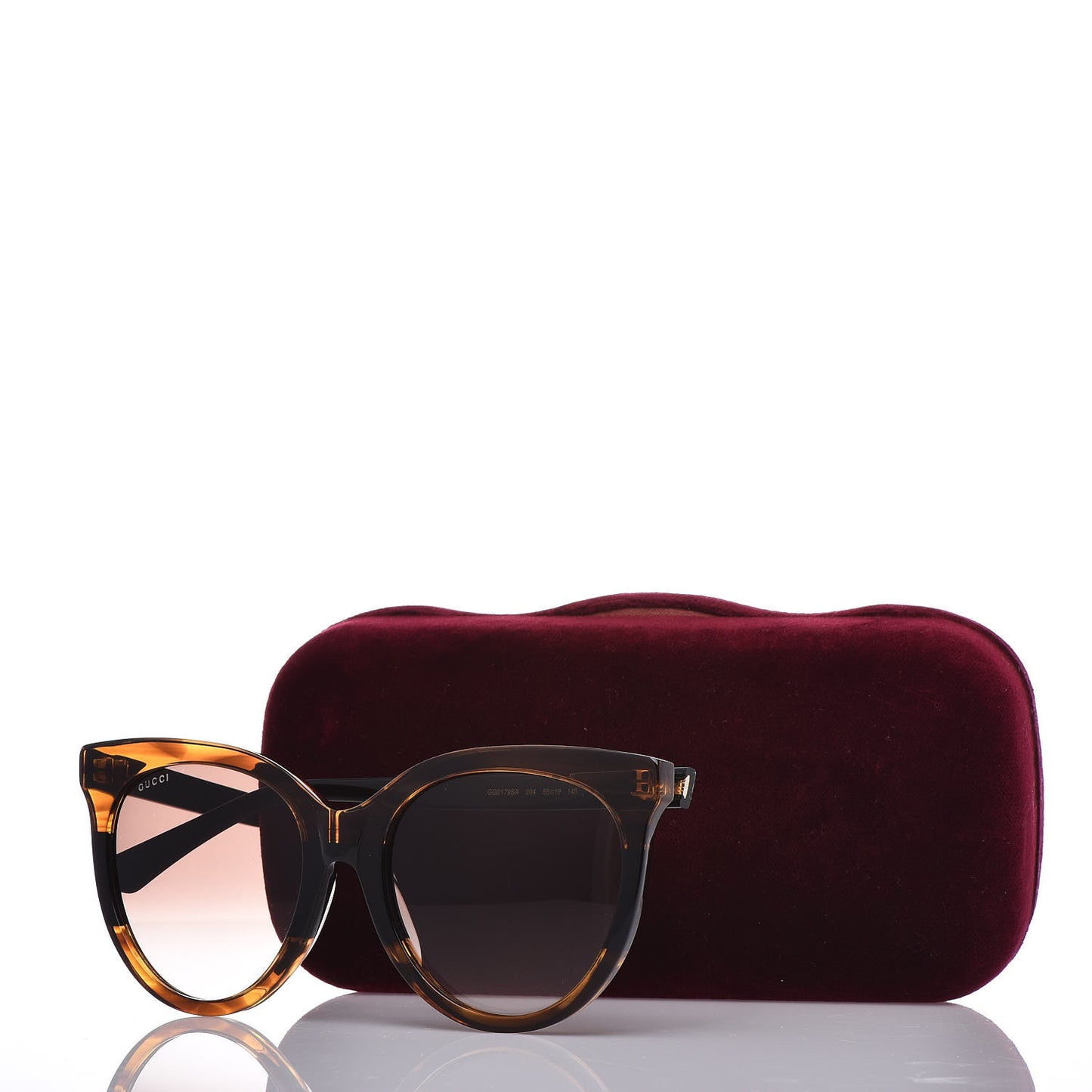 Acetate Cat Eye Sunglasses GG0179SA Havana Black Brown
