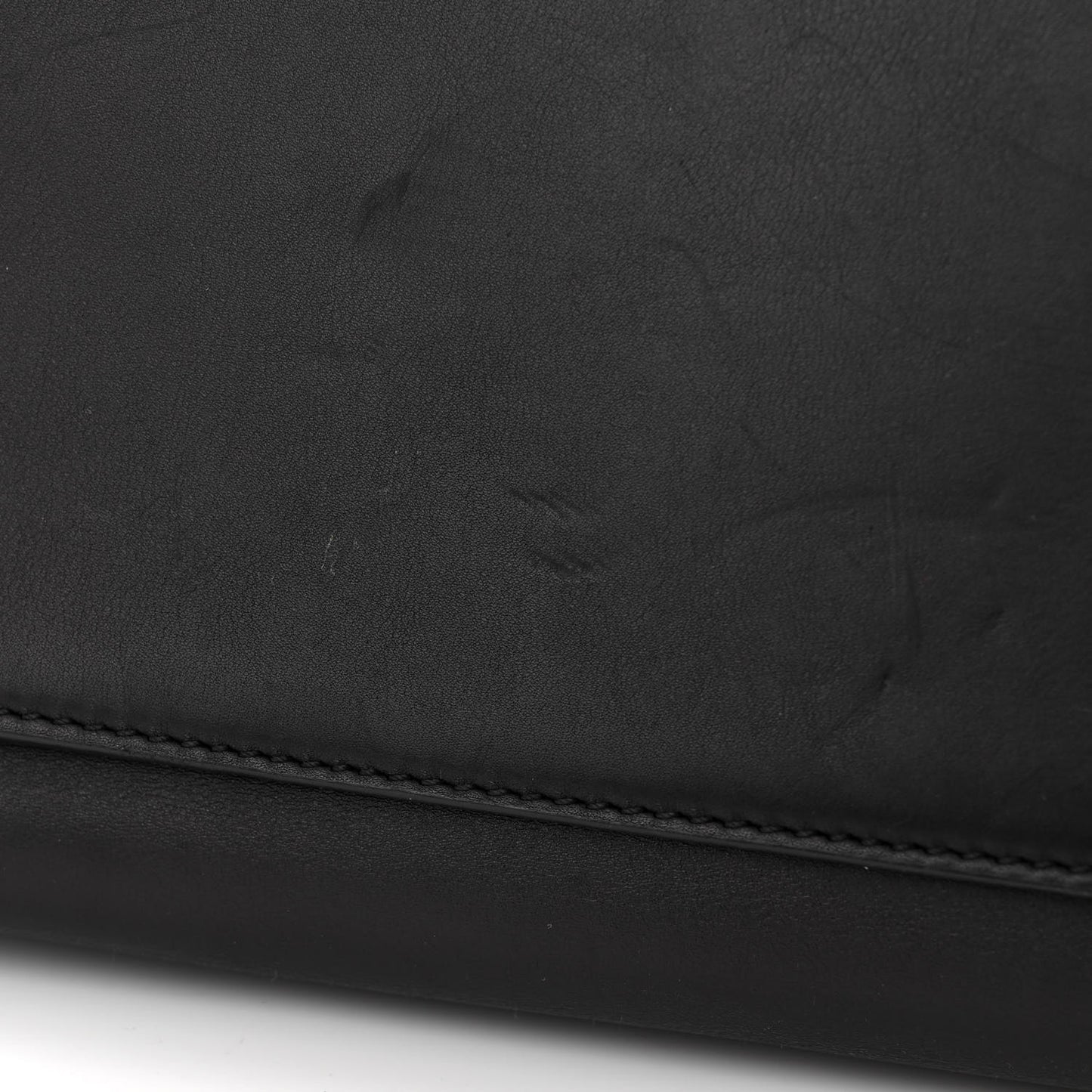 Pony Hair Medium Edge Shoulder Bag Vermillion