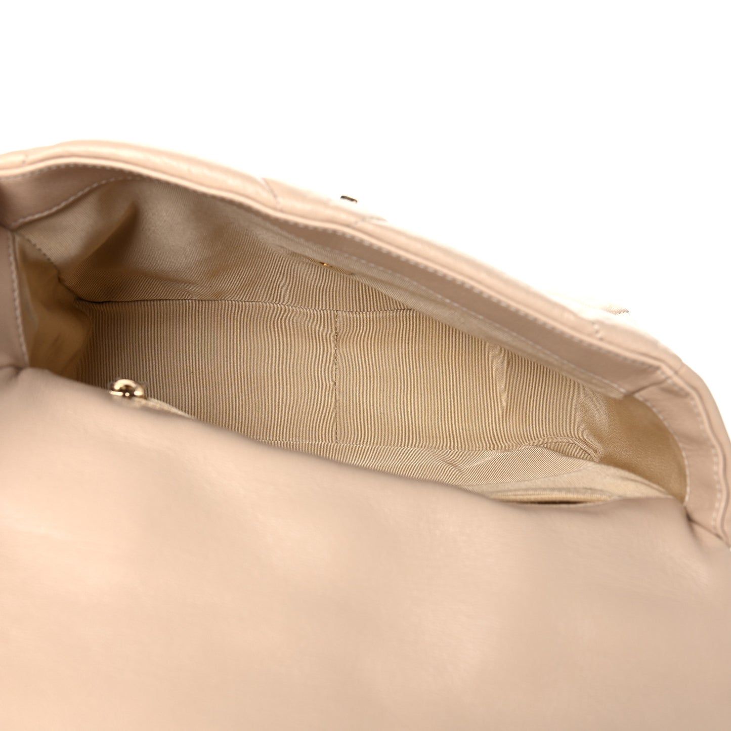 Goatskin Quilted Medium Chanel 19 Flap Beige