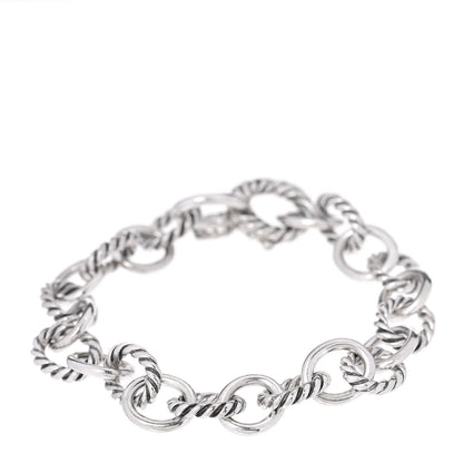 David Yurman Sterling Silver 10mm Medium Oval Link Bracelet 1 of 4